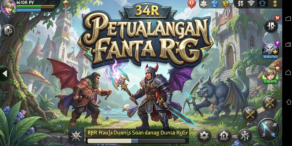 Tampilan gameplay menarik di dunia RPG 34R.