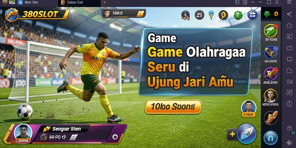 Tampilan seru dari gameplay 380SLOT yang penuh aksi olahraga.