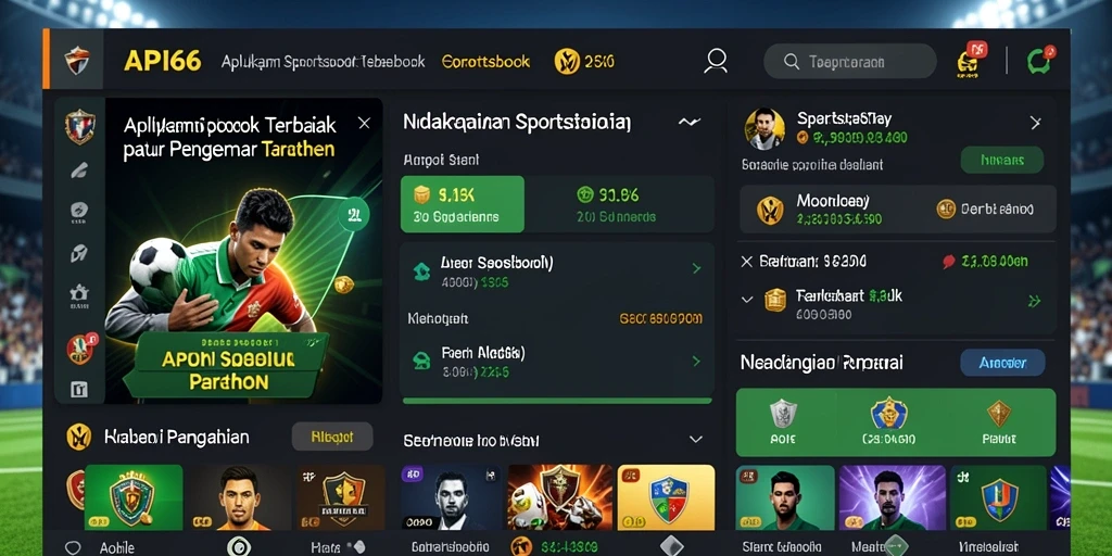 Tampilan gameplay menarik dari API66 saat melakukan taruhan olahraga.