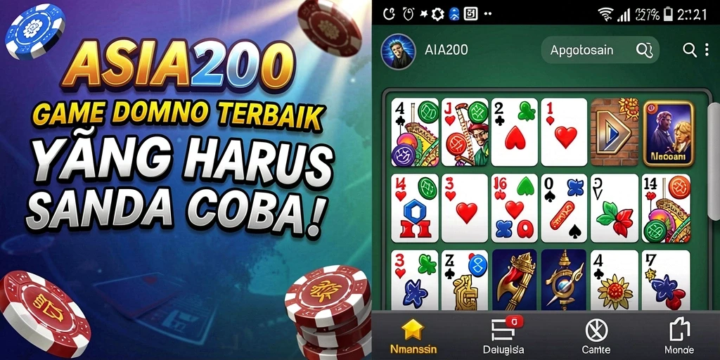 Screenshot gameplay ASIA200 dengan pemain yang bersaing dalam Domino.