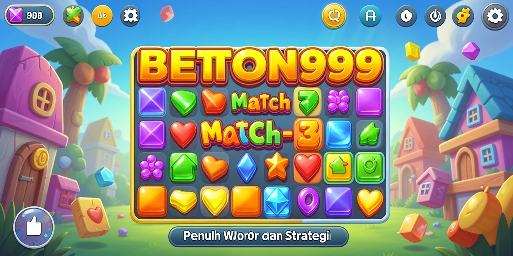 Gameplay Match-3 yang penuh warna dan menyenangkan di BETON999.