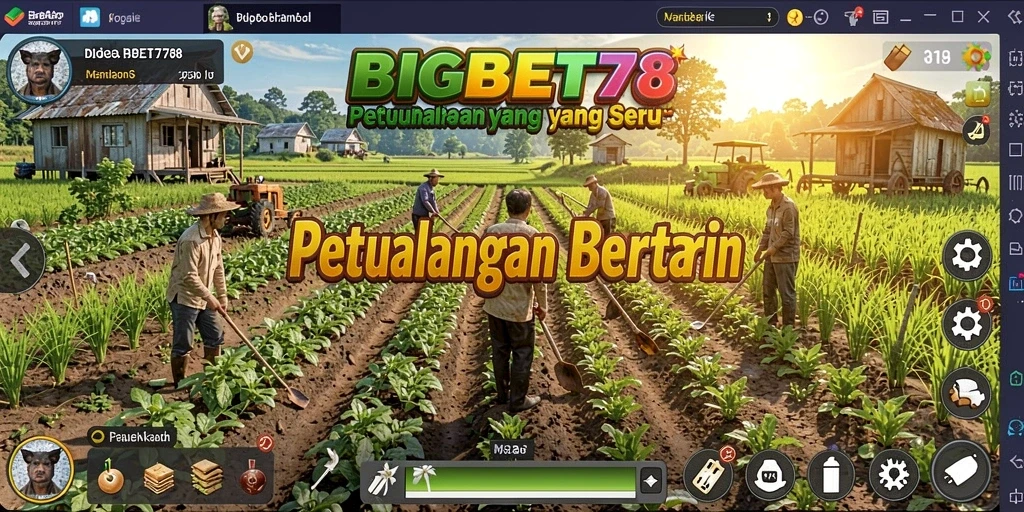 Screenshot gameplay menunjukkan aktivitas bertani yang menyenangkan.