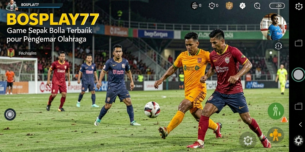 Tampilan gameplay mendebarkan yang menonjolkan pengalaman sepak bola.