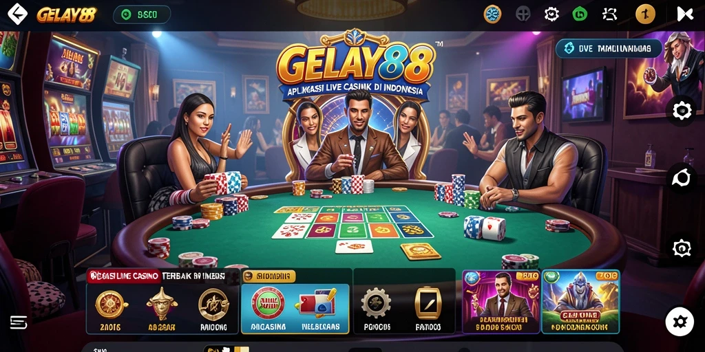 Tampilan utama gameplay Live Casino pada GELAY88 yang menarik.