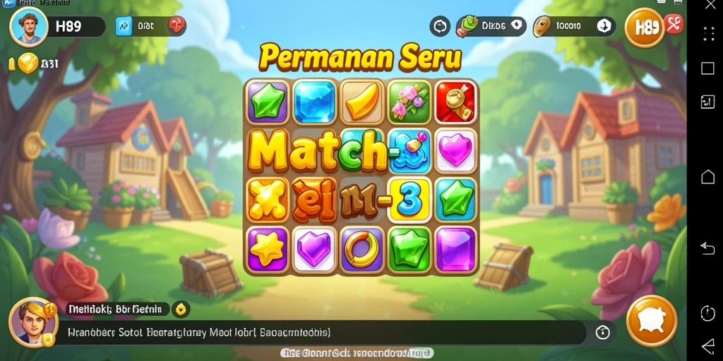 Tangkapan layar gameplay H89 menampilkan kombinasi warna yang cerah dan tantangan seru.