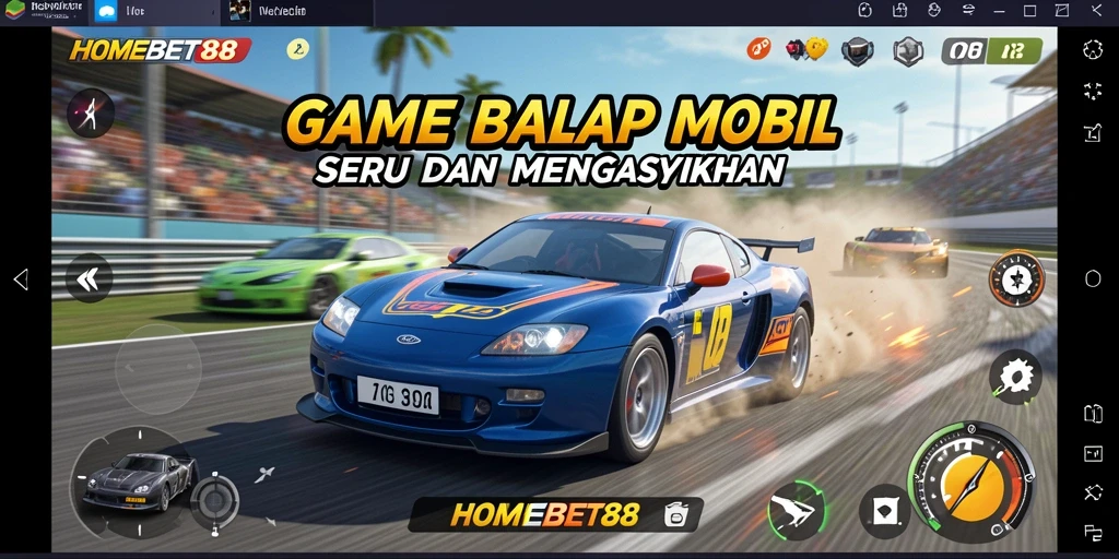 Gameplay balap mobil yang seru dan mendebarkan di HOMEBET88.