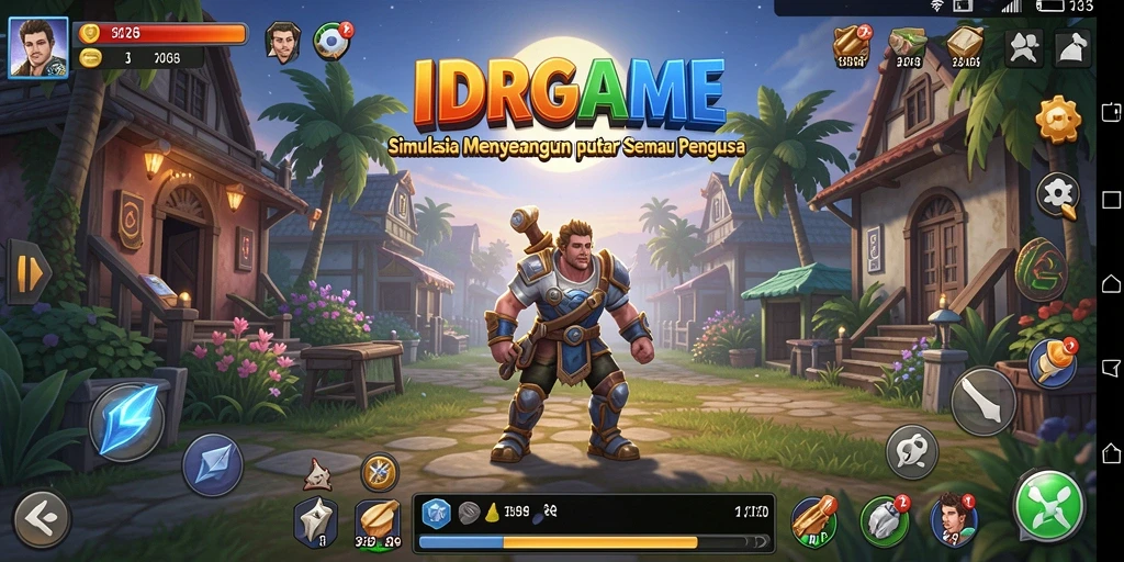 Tangkapan layar menunjukkan gameplay interaktif IDRGAME yang memukau.