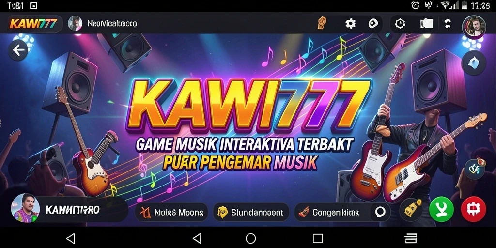 Tampilan screenshot KAWI777 menunjukkan gameplay musik yang seru dan interaktif.