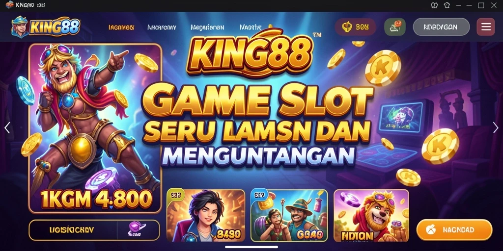Tampilan gameplay menegangkan dalam KING88 dengan berbagai mesin Slot menarik.