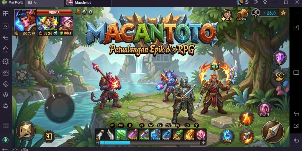 Tampilan menarik dari gameplay RPG yang menantang di MACANTOTO.