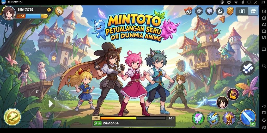 Tampilan cerita seru dan karakter anime yang menggemaskan di MINTOTO.