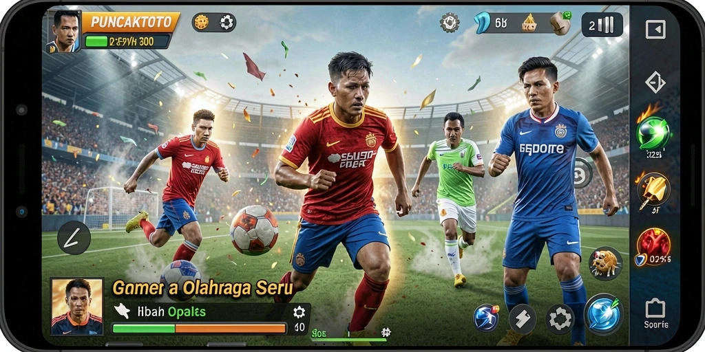Tampilan menakjubkan dari gameplay olahraga PUNCAKTOTO.