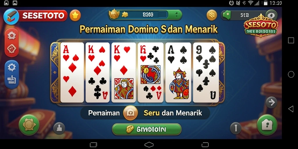 Tampilan gameplay SERU SESETOTO dalam permainan Domino.
