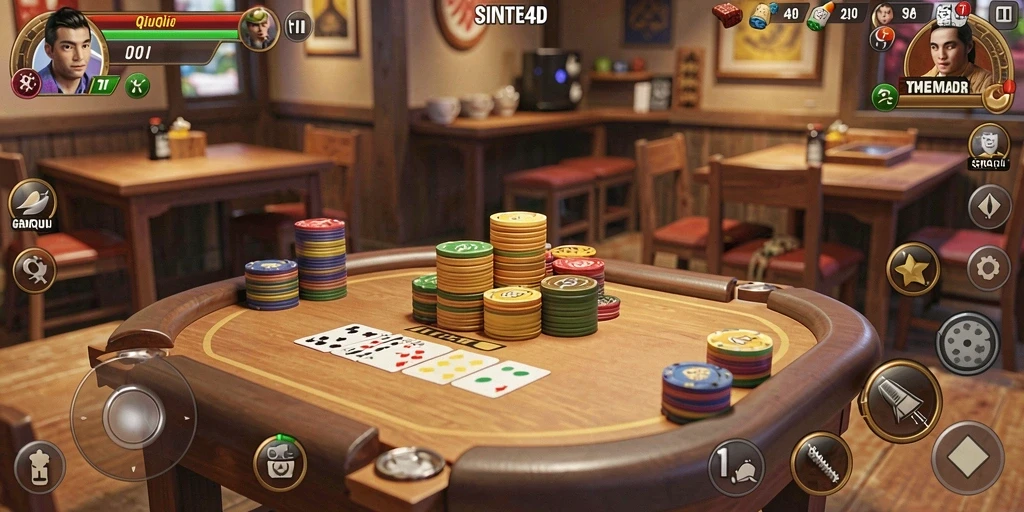 Tampilan gameplay QiuQiu yang seru dan menegangkan di SINTE4D.