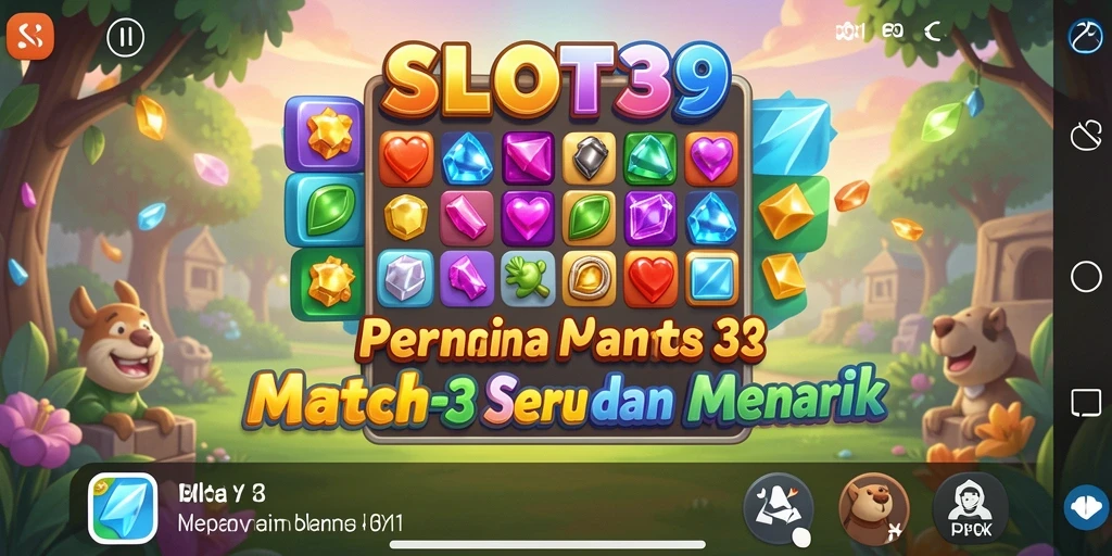 Tampilan gameplay Match-3 yang menawan dari SLOT39.