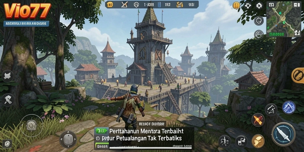 Tampilan gameplay VIO77 yang mendebarkan dalam mode Tower Defense.